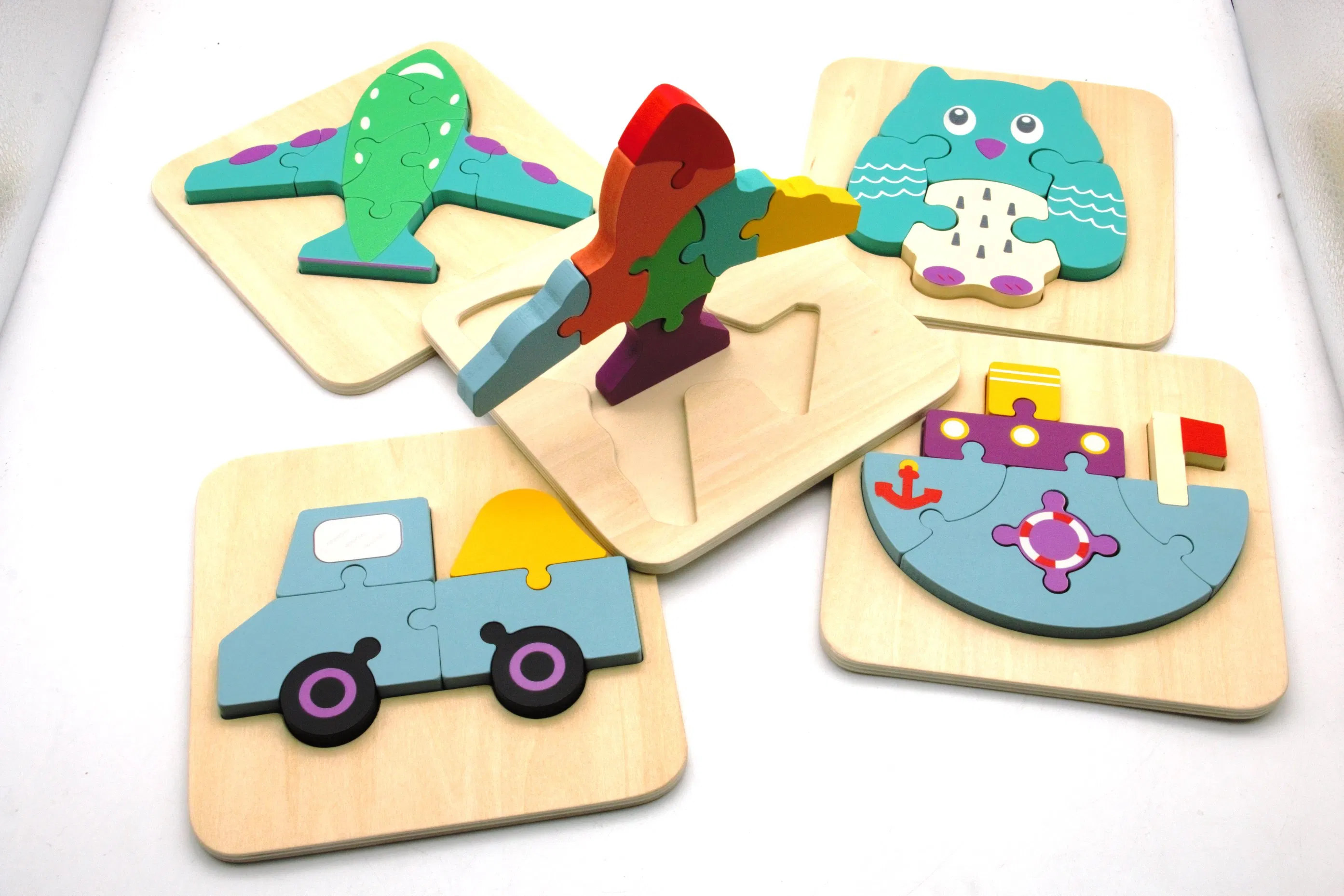 Wooden Eucational 3D Dog Puzzle 9PCS Toy for Kids and Children