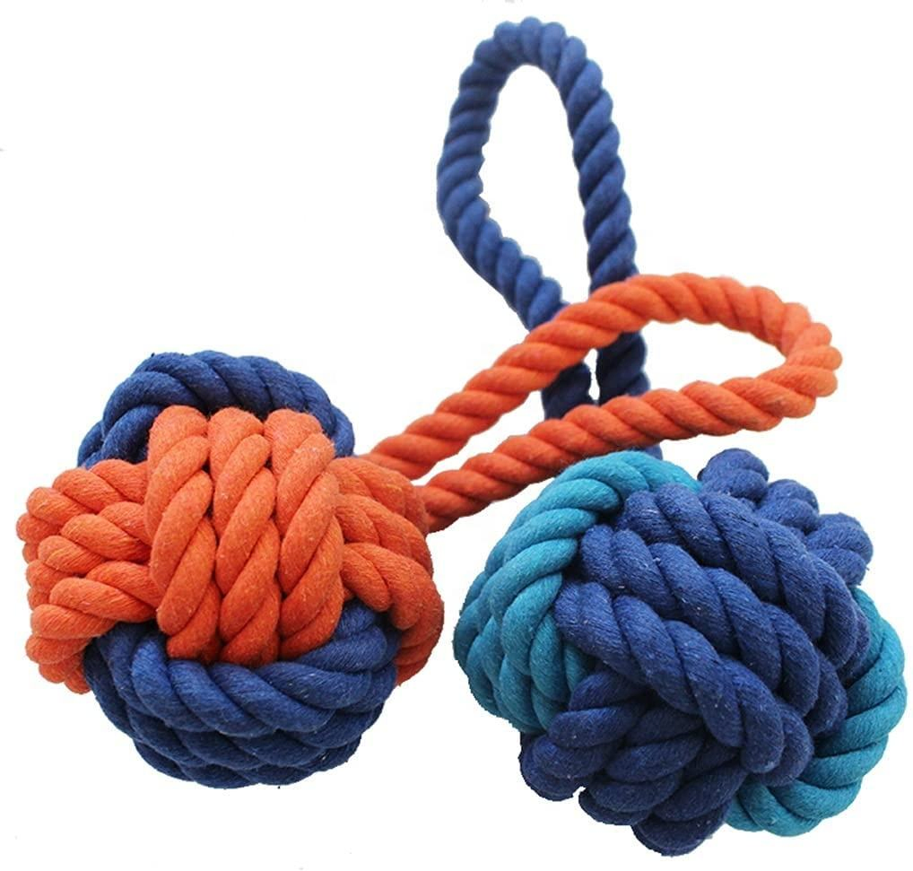 Pet Rope Knotting Ball Dog Interactive Bite-Resistant Pull Pet Dog Chew Toys