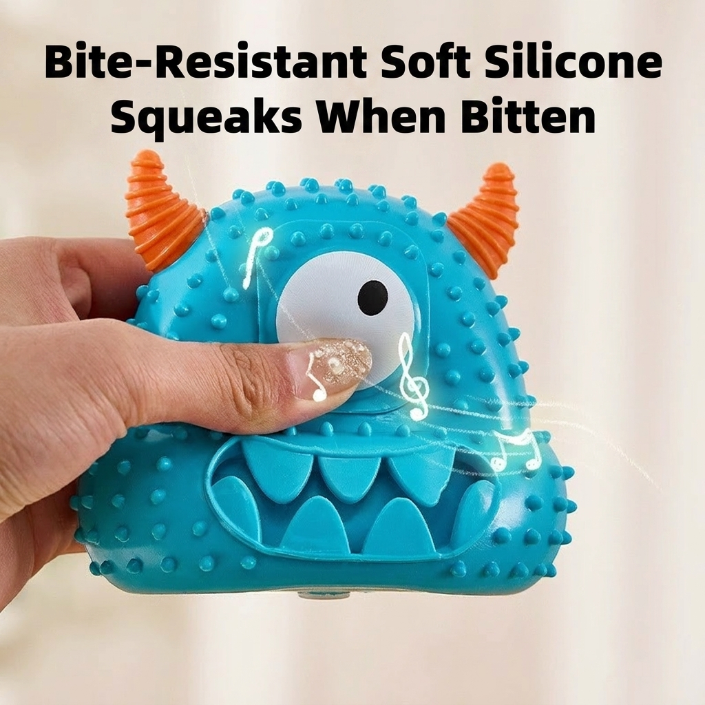 New Little Monsters Series Durable Washable Indestructible Teeth Cleaning Benefit Dog Chew Sound-making Toys for Packing Snacks