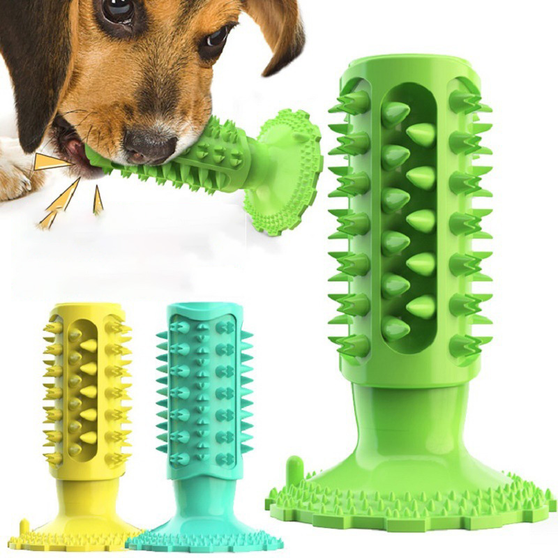 Wholesale Silicone Toy for Pet Toothbrush Chew Stick Customized Puppy Chew Toy FDA Food Grade Silicone Dog Toothbrush Chew Toy