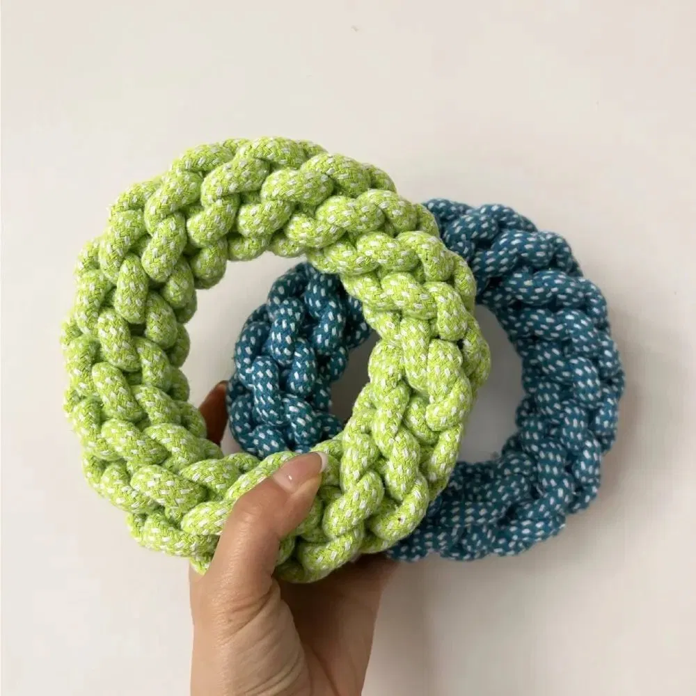 Wholesale Durable Interactive Chew Bite Resistant Circular Ring Shape Dog Rope Toys