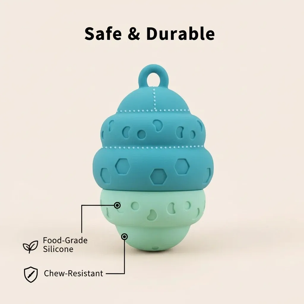 Pet Food Leaking Interactive Pet Toys Metal Stimulation Toy Treat Dispensing Ball for Dogs with Iq Puzzle Challenges