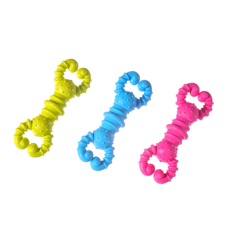 Wholesale Colorful Dental Cleaning Pet Toy TPR Dog Chew Toys Durable Rubber Teething Toy for Small &amp; Medium Dogs