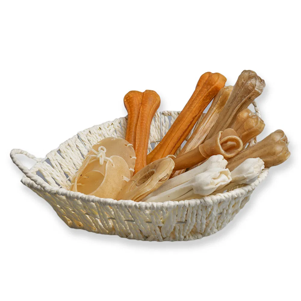 Natural Rawhide Rolls Bones Dog Chews
