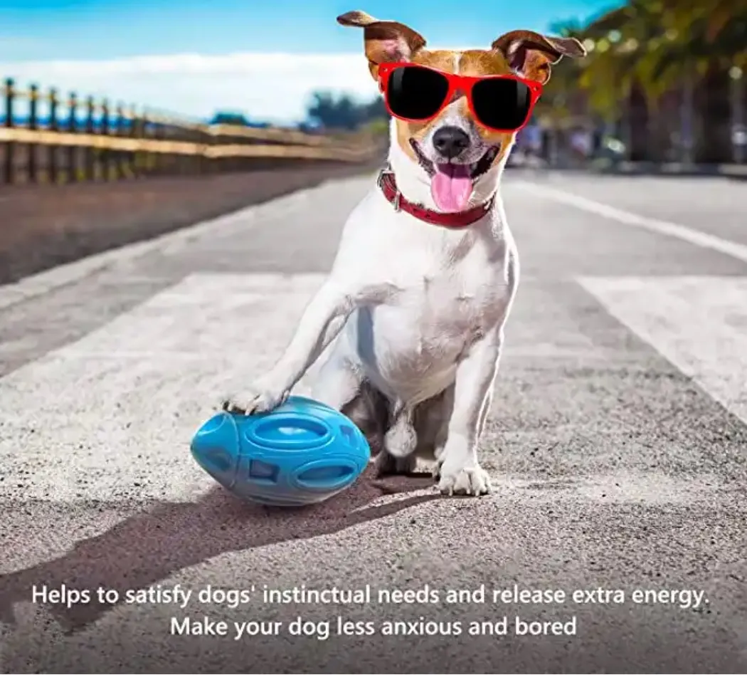 Squeaky Dog Toys for Aggressive Chewers Rubber Puppy Chew Ball