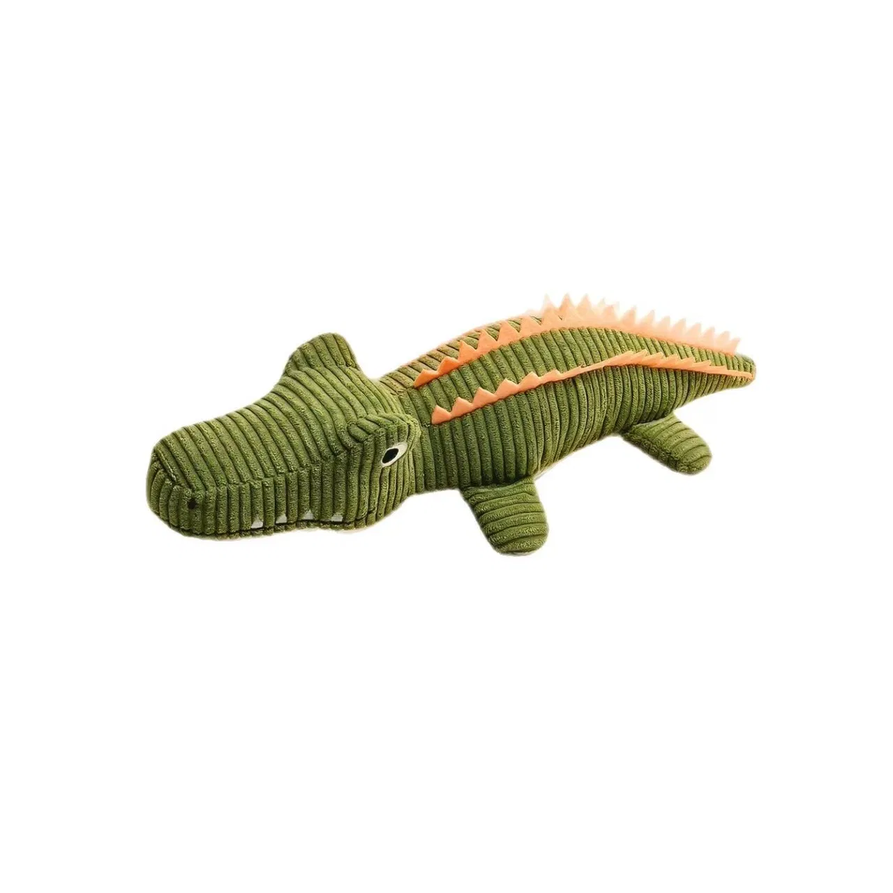 Tough Plush Crocodile Dog Chew Toy for Dental Health