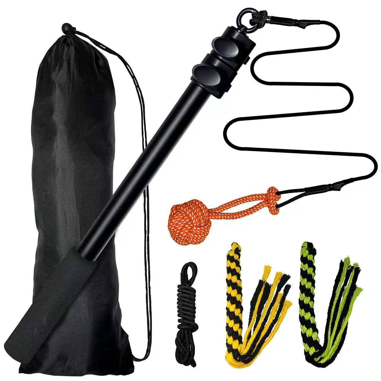 Interactive Big Dog Training Chew Toys Extendable Flirt Pole for Small Large Dogs Eco-Friendly Rope for Outdoor Exercise