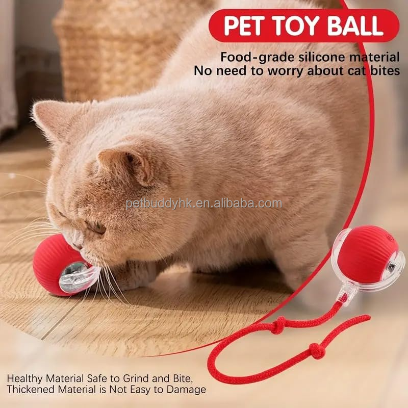 Eco-Friendly Rechargeable Interactive Ball Toy Smart Fast Rolling Motion Activated For Dogs Modern Style Silicone &amp; PC Material