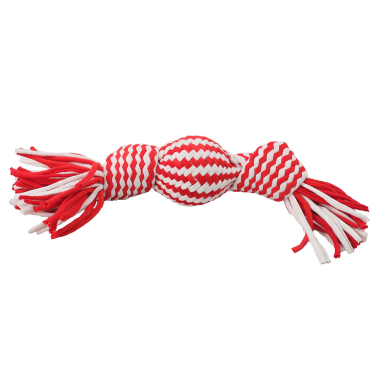 D KING Wholesale Ball on Rope Knot Chew Tug Pet Toy Manufacturer Interactive Cotton Rope Ball Dog Toys