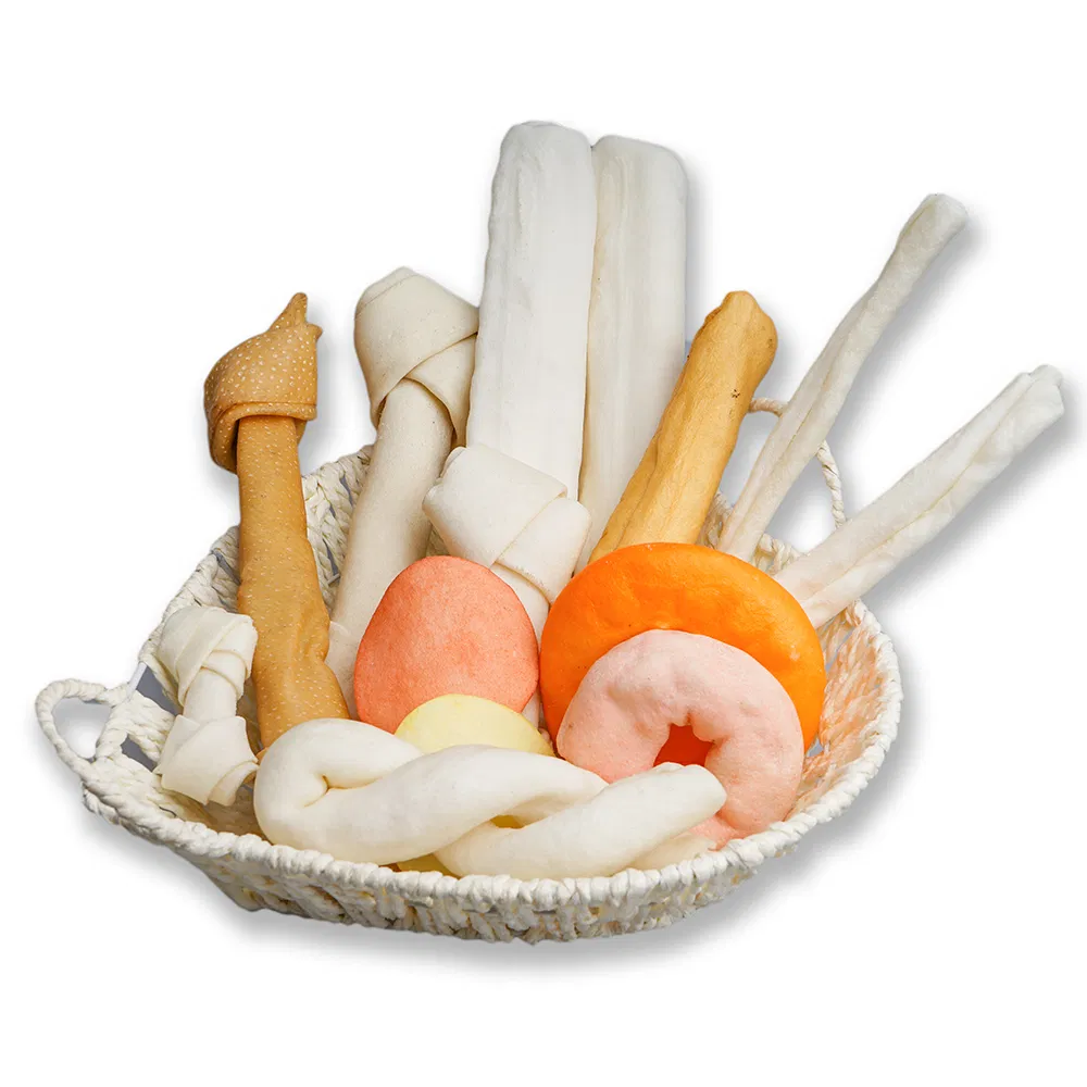 Natural Rawhide Rolls Bones Dog Chews