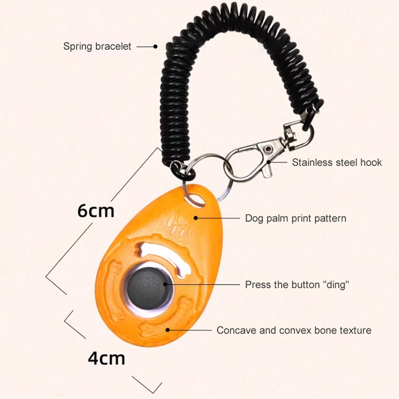 Waterproof Eco-Friendly IP67 Plastic Water Droplet Type Pet Training Clicker for Dogs and Cats Agility Training Toy