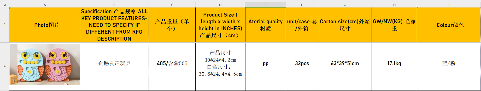 Specification Sheet 5
