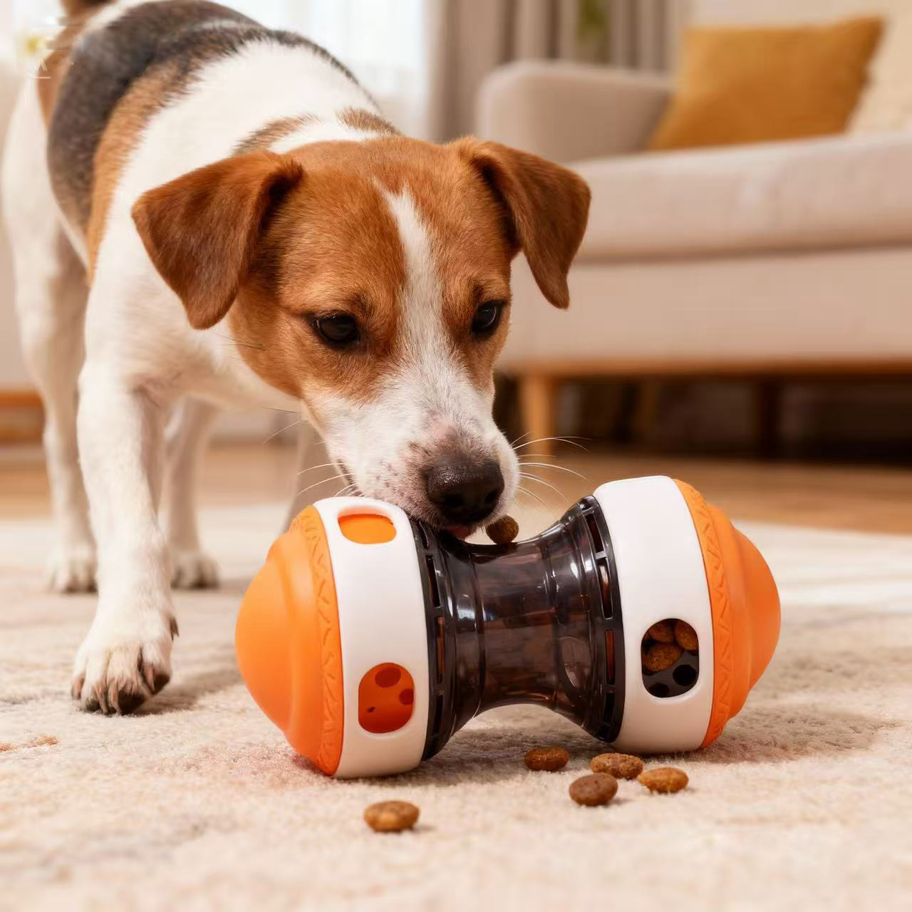 2026 Hot-Selling Interactive Dog Feeder Toy Slow Rotating Plastic Ball Chew Toy LSQ Model Cross-Border Pet Supplies