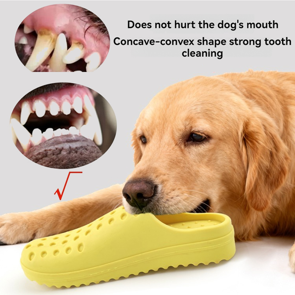 Custom Flavor Eco Friendly Dog Chew Toy High Resilience Rubber Slipper Durable Bite Resistant Training Toy