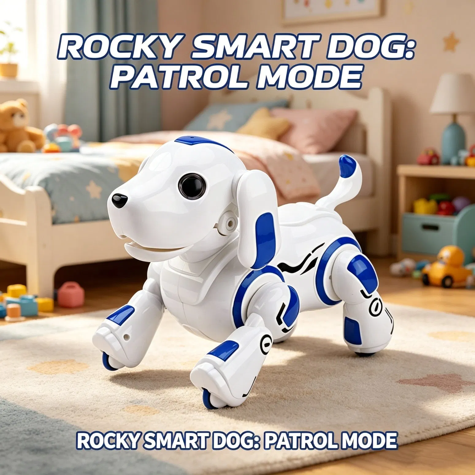 Nijia Children's Puzzle Remote Control Toy Locke Intelligent Programming Machine Dog Singing and Dancing Imitation Call Electronic Pet Dog Cute Pet for Kids