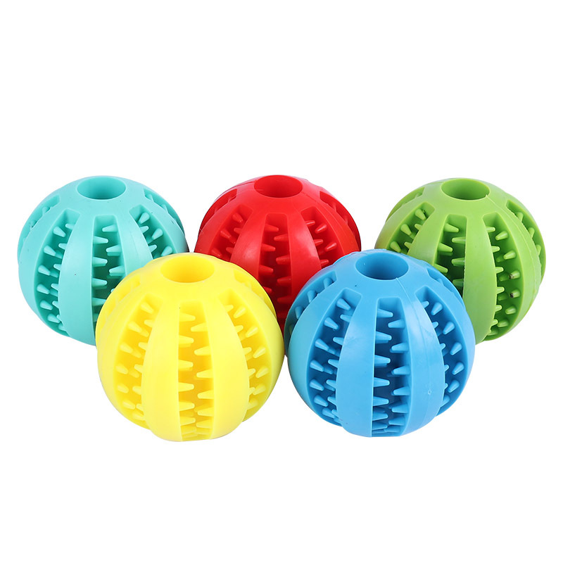 Dog Tooth Cleaning Toy Pet Tpr Bite-Resistant Chew Toys Indestructible Gravity Smart Training Teeth Clean Ball Toys