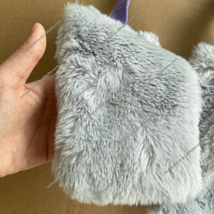 2025 Lucky New Design Fur Tug Pet Toys Interactive Dog Tug Chew Rabbit Fur Dog Toy