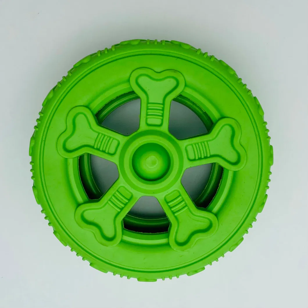 Chinese Factory Shape Like a Medium Tire Natural Rubber Dog Chews Toy for Training and Dental Hygiene