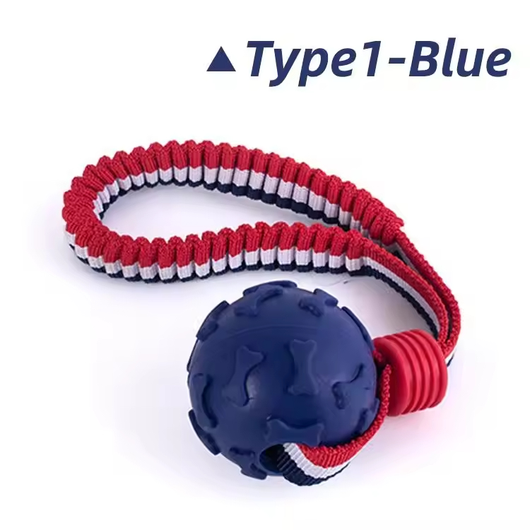 Indestructible Interactive Dog Ball Toy PVC and Nylon Material Popular for Aggressive Chewers Rubber Pet Chew Toy