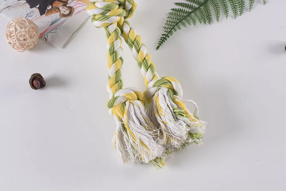 Colorful Chewing Rope Pet Dog with Toy Details 1
