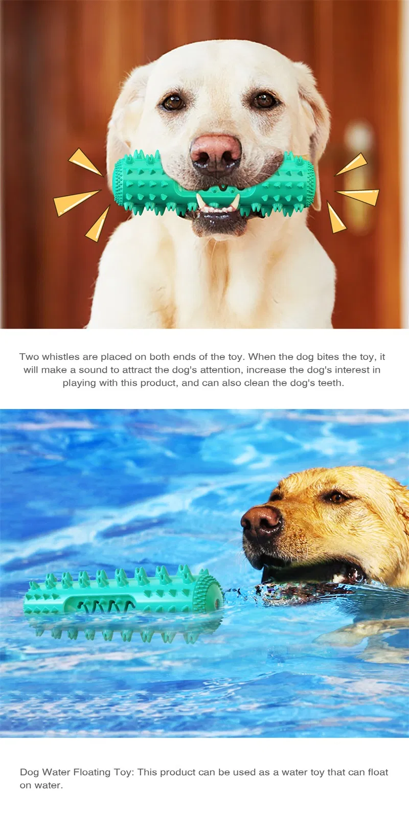 Classic Durable Dog Toothbrush Water Floating Molar Stick Dog Chew Toy Pet Doggy Dental Care Supplies
