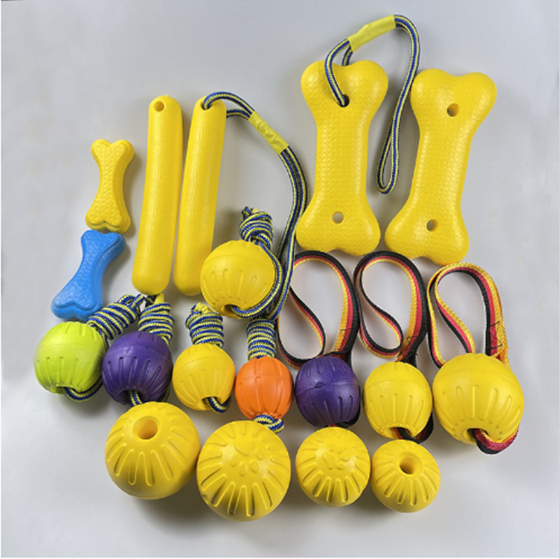 EVA Indestructible Dog Toy Ball Bite Chew Resistant Aggressive Chewers Interactive Tug Training for Large Breed Pet Movement Toy