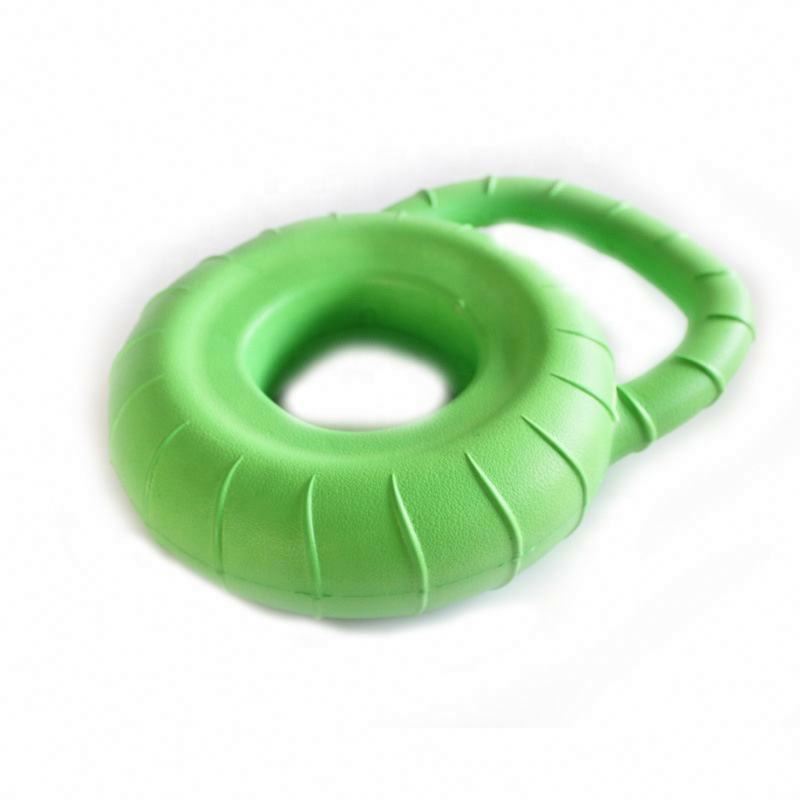 Wholesale Dog Toys EVA Foam Tyre Shape Training Interactive Dog Toys Floating Throw With Handle