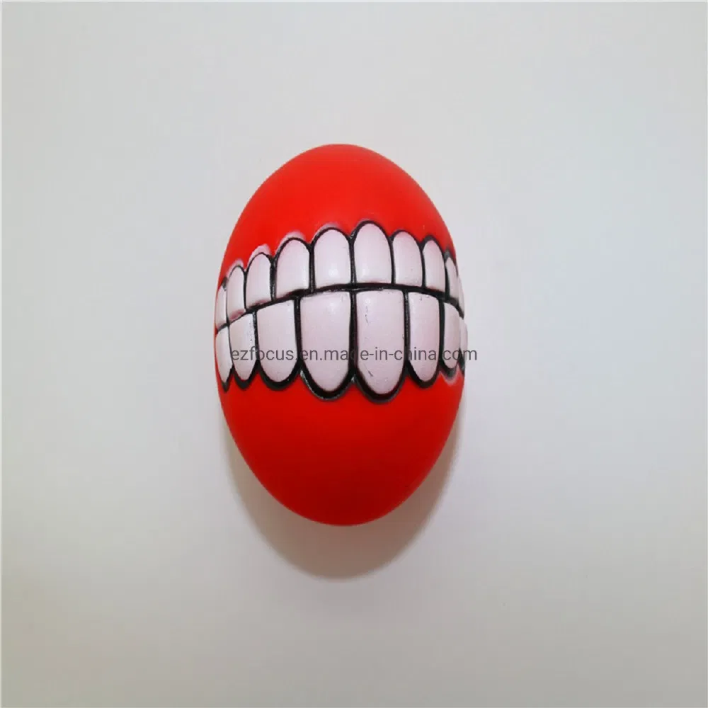 Squeaky Ball Pet Interactive Dog Chewing Toy with Funny Large Teeth Design 5