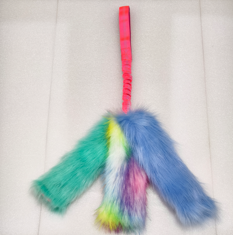 Elastic hol-ee octopus ice cream l faux fur Candy edition bungee dog tug toys
