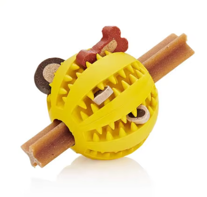 Factory Custom BPA-Free Natural Rubber Mint Tough Durable Interactive Pet Dog Chew Ball Toy For Aggressive Chewers