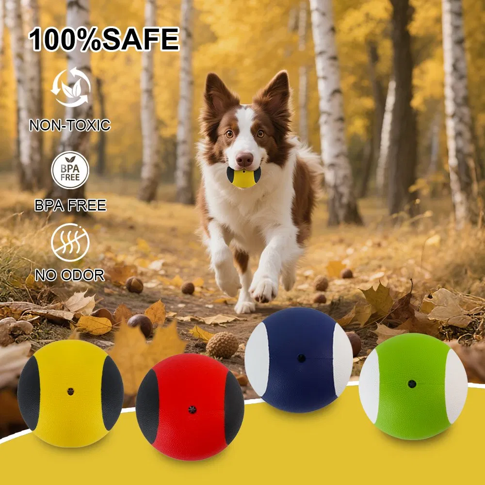 Wholesale Custom Durable Rubber Dog Chew Ball Toys Teeth Cleansing Food Treat Dispensing Interactive Dog Toys