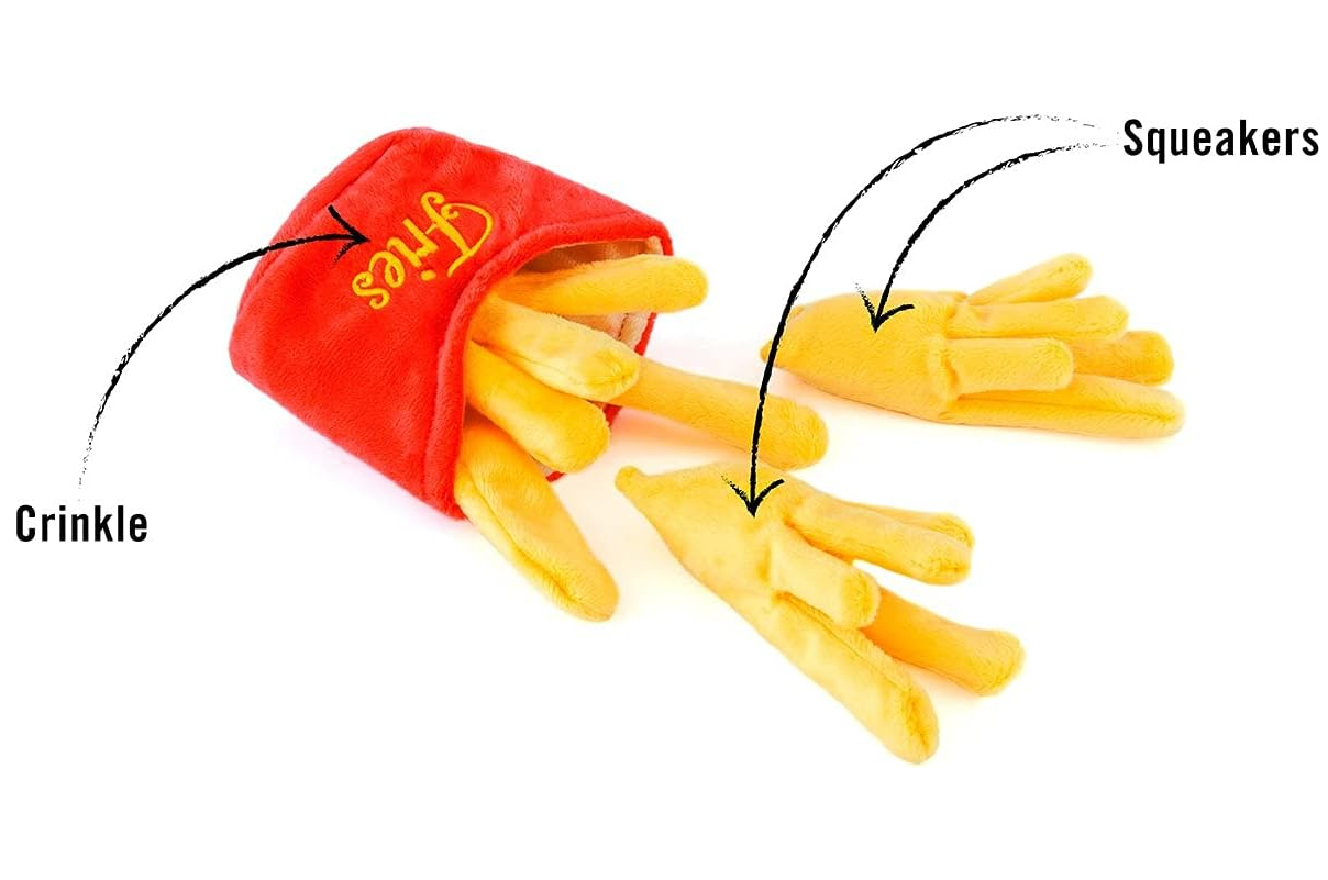 2026 Creative Cartoon Plush Pet Toys New Simulation French Fries Sound Electronic Dog Toys Wholesale Pet Supplies
