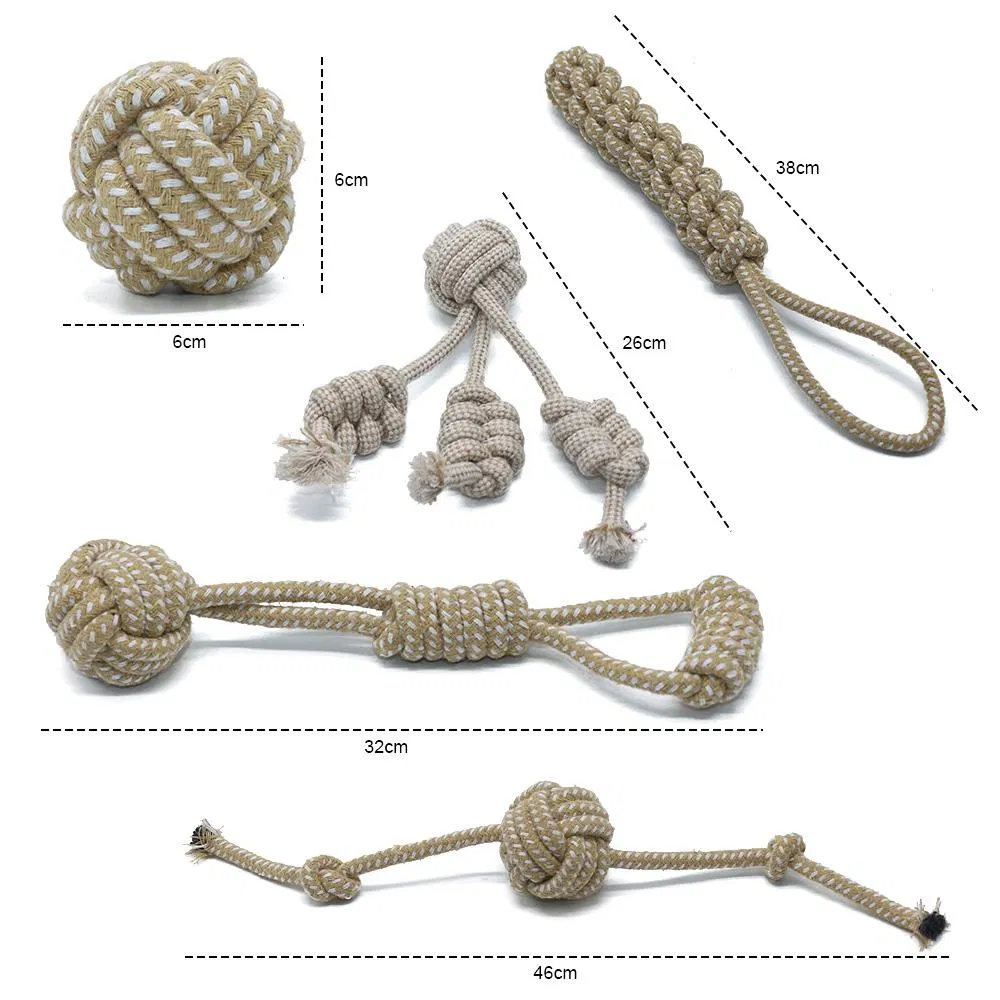 Durable Cotton Rope Dog Toys 10 Pack Gift Set Free Assortment Pet Chew Toy
