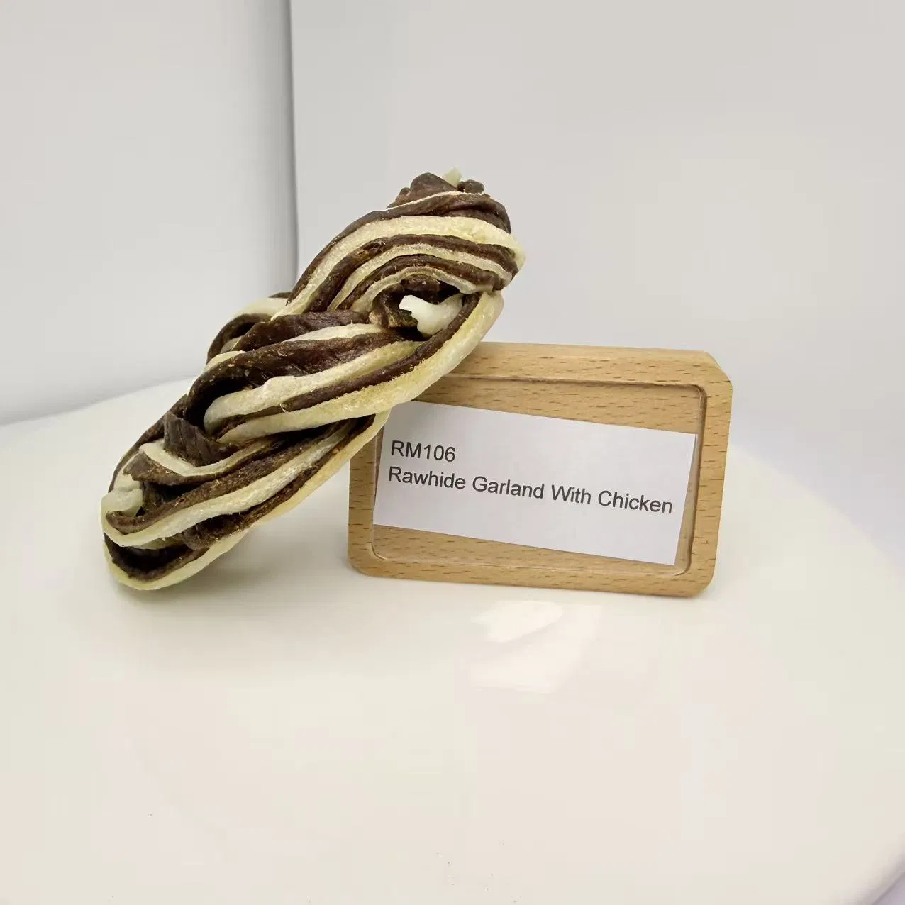 Chicken Wrapped Rawhide Garland Natural Dental Dog Chews