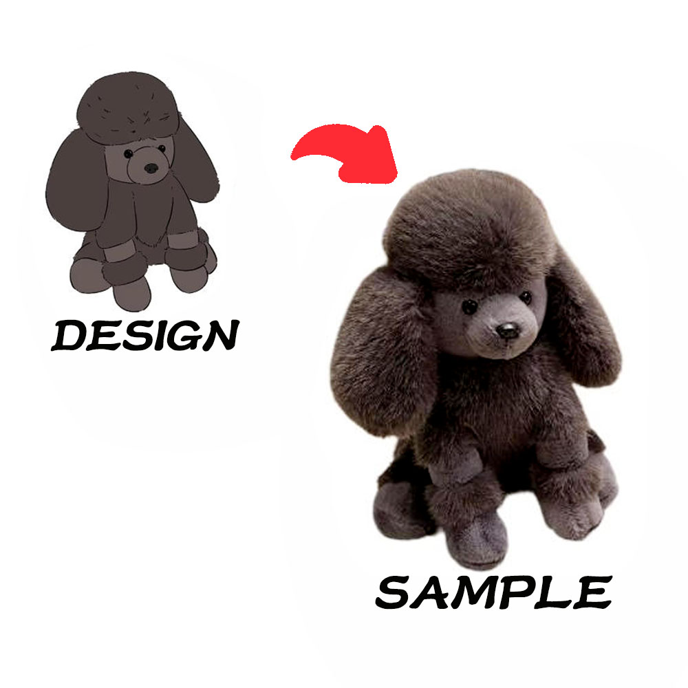 Elegant Poodle Plush Toy Ultra-Soft &amp; Shedding-Free Stuffed Animal Dog Perfect Birthday Gift for Girls OEM Customization Welcome