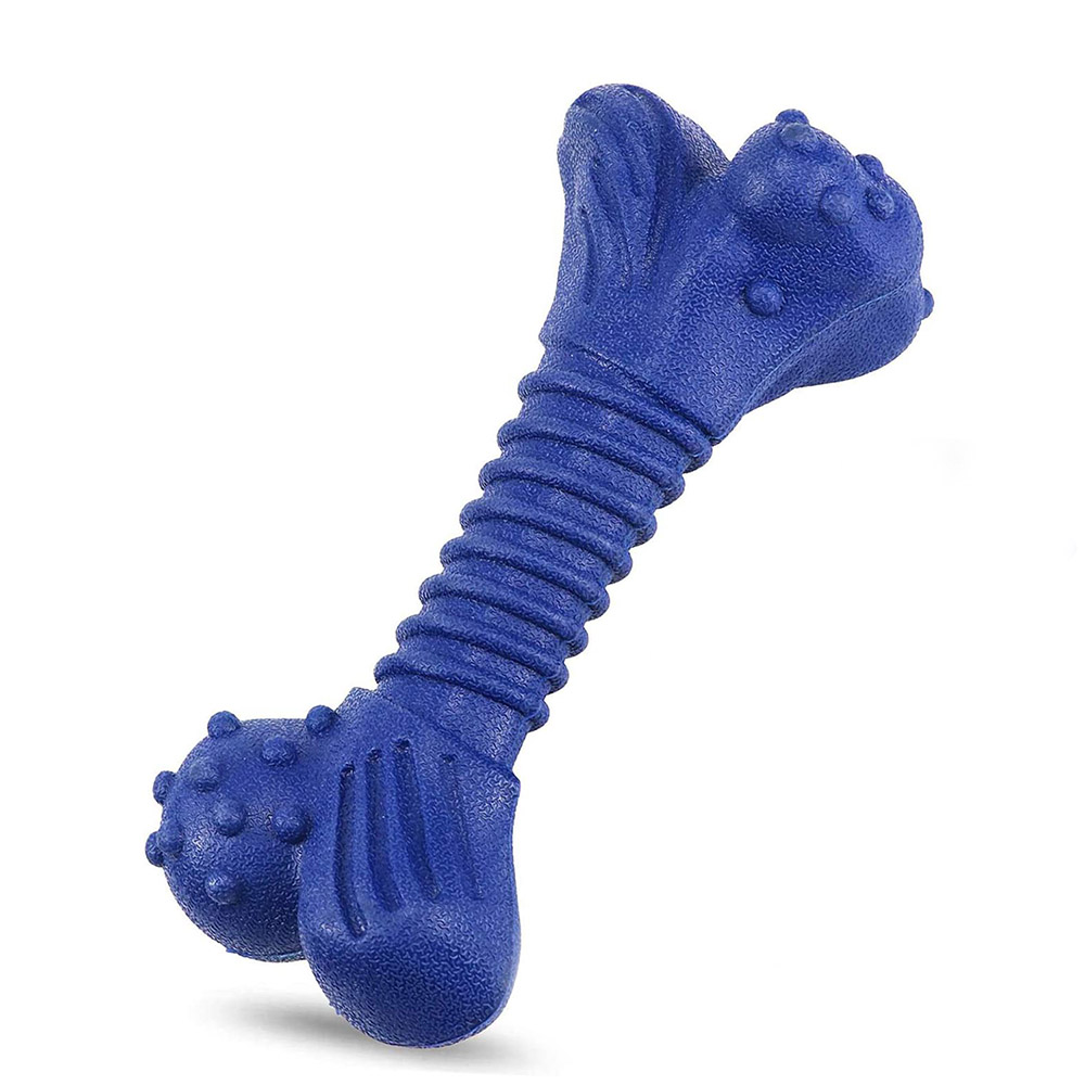 Aggressive Chewers Tough Durable Strong Natural Rubber Pet Dog Chew Bone Toy for Large Dogs