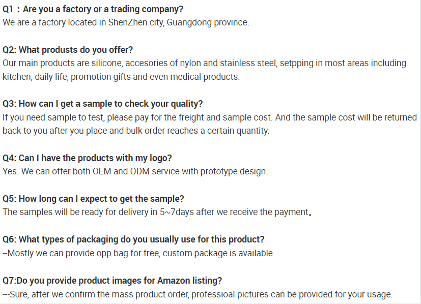 FAQ Details Info