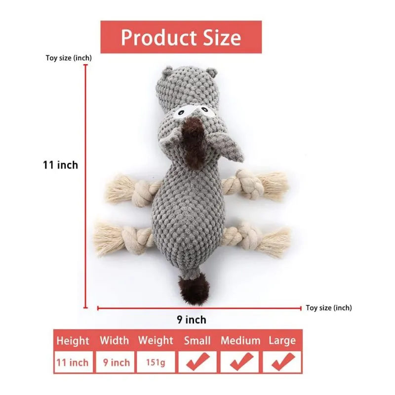 Natural Cotton Squeaky Dog Chew Toy Showcase 2