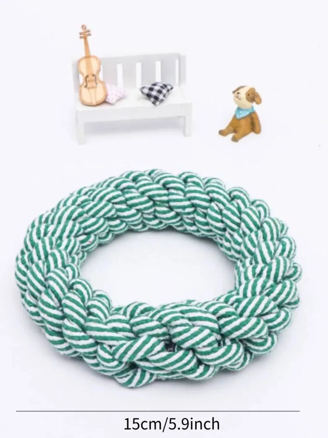 Wholesale Durable Interactive Chew Bite Resistant Circular Ring Shape Dog Rope Toy