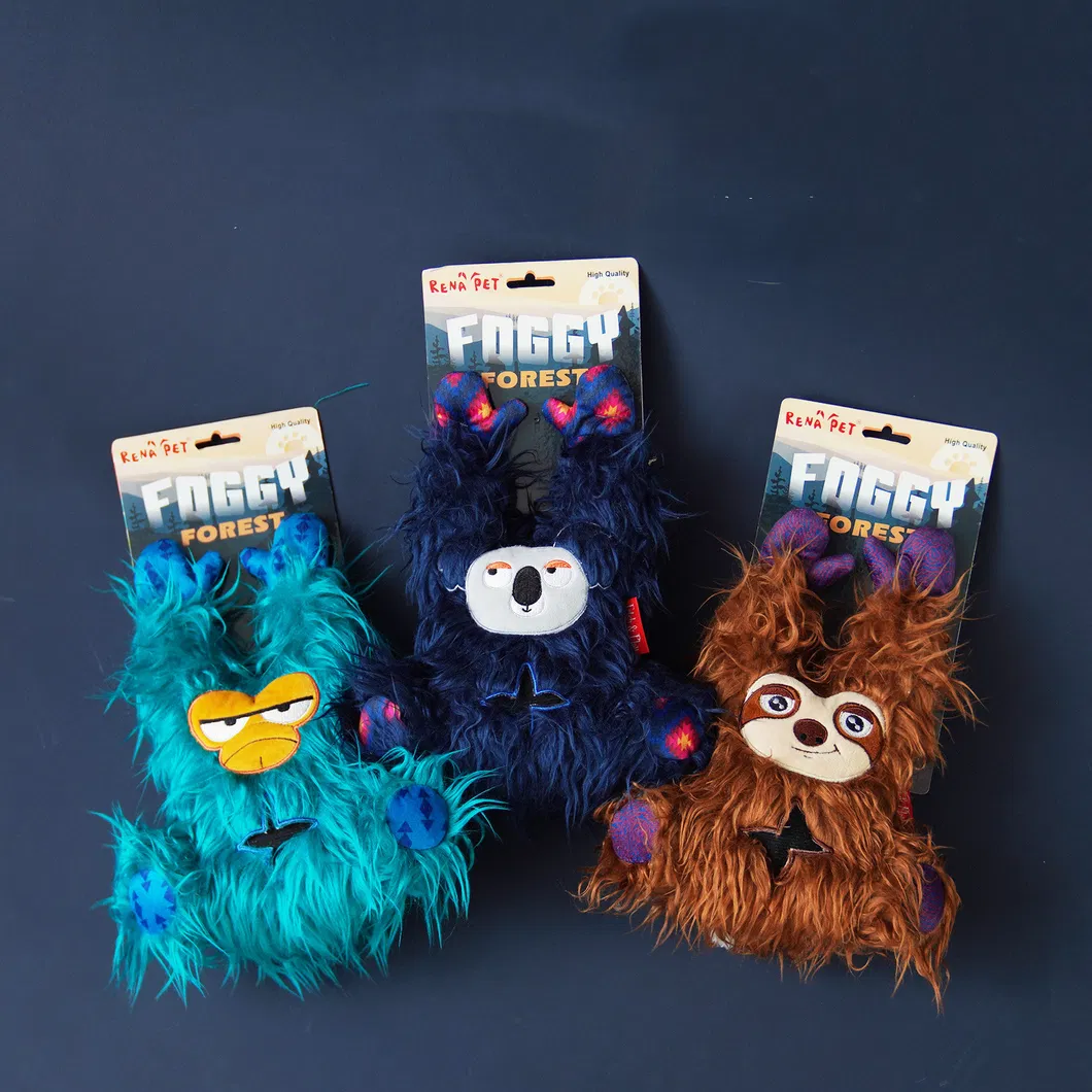 Customized Little Monster Gorilla Shape Plush Toys, Dog Cat Molar Dental Toys, Dog Squeaky Toys