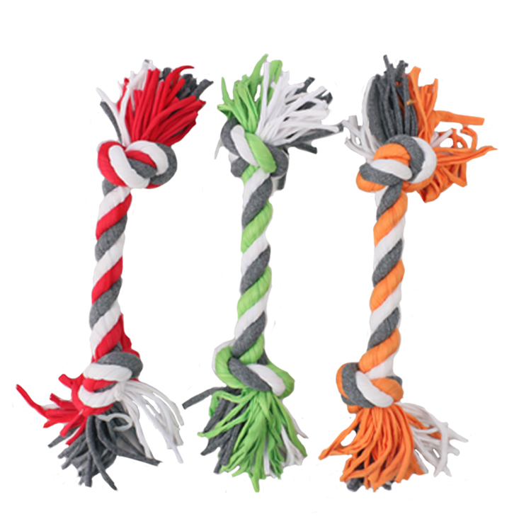 D KING Wholesale Ball on Rope Knot Chew Tug Pet Toy Manufacturer Interactive Cotton Rope Ball Dog Toys