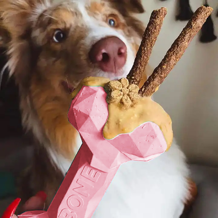 New Product Ideas Bone Shape Dog Toys Food Grade Nature Rubber Tpr Durable Pet Tooth Cleaning Interactive Dog Chew Toys