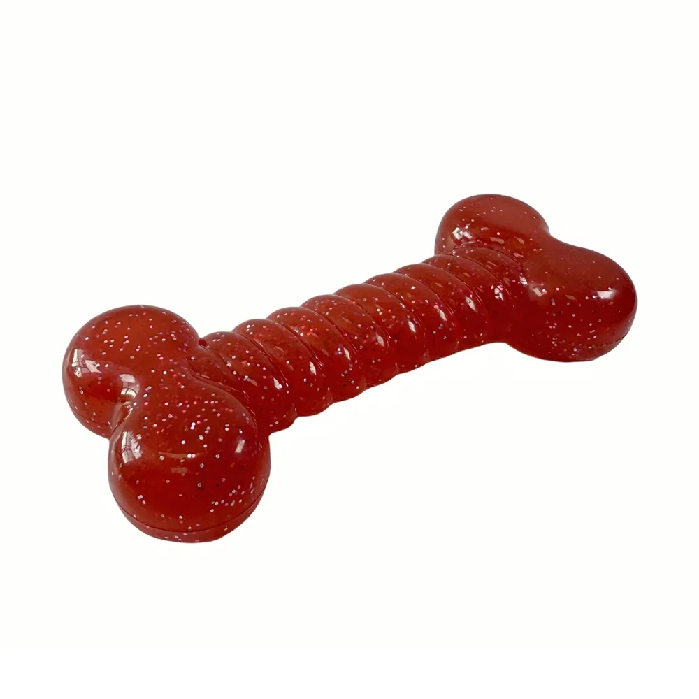 Sparkling Bone Sequin Pet Chew Toy for Puppy Training Fun