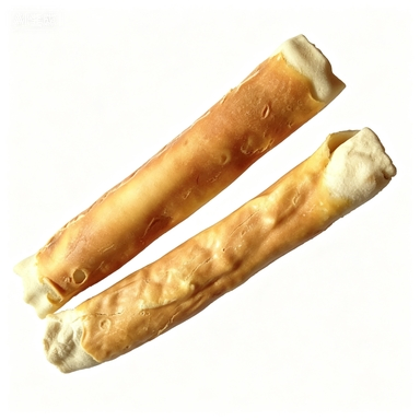 10 Inch Rawhide Retriever Rolls Infused with Duck Slurry, Natural Rawhide Dog Chews Snacks