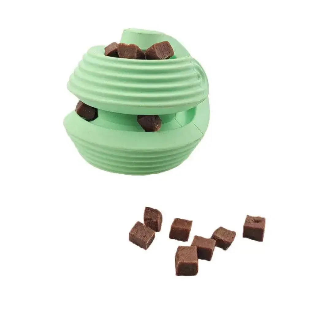 Rubber Durable Treat Rolling Dog Dispensing Ball Hiding Food Toy