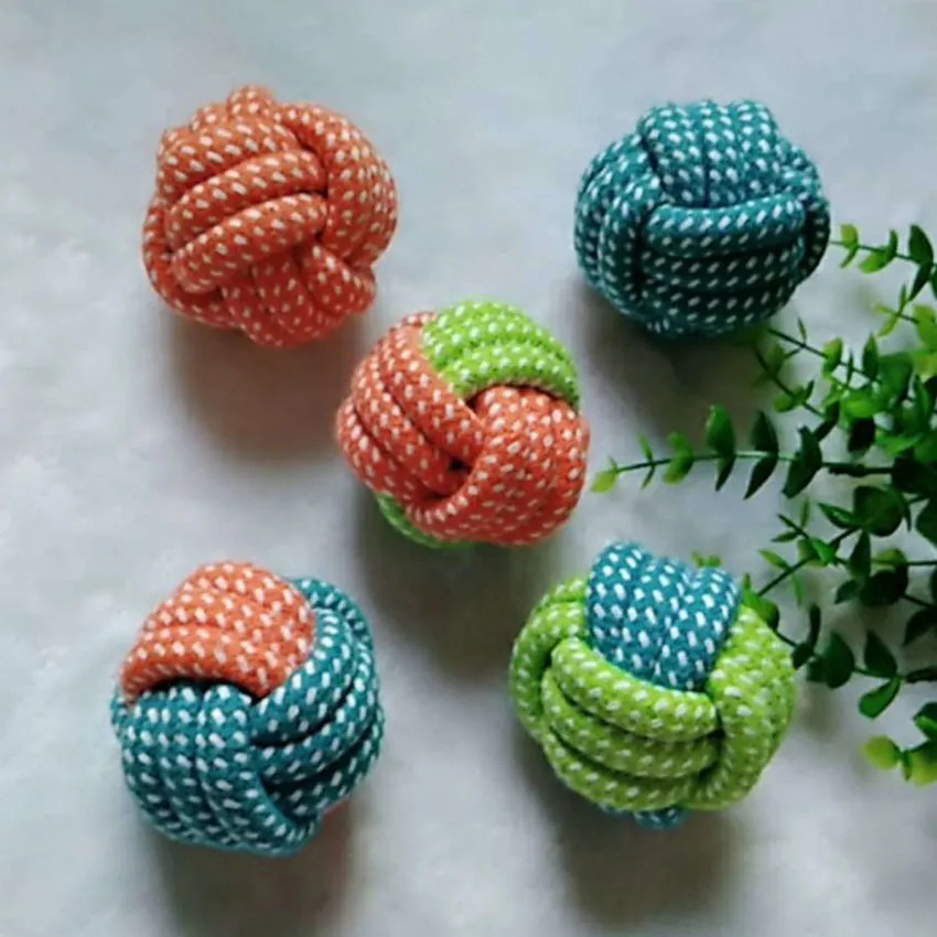 Pet Accessories Cotton Rope Dog Toys Pet Chew Ball Dog Teeth Cleaning Toys