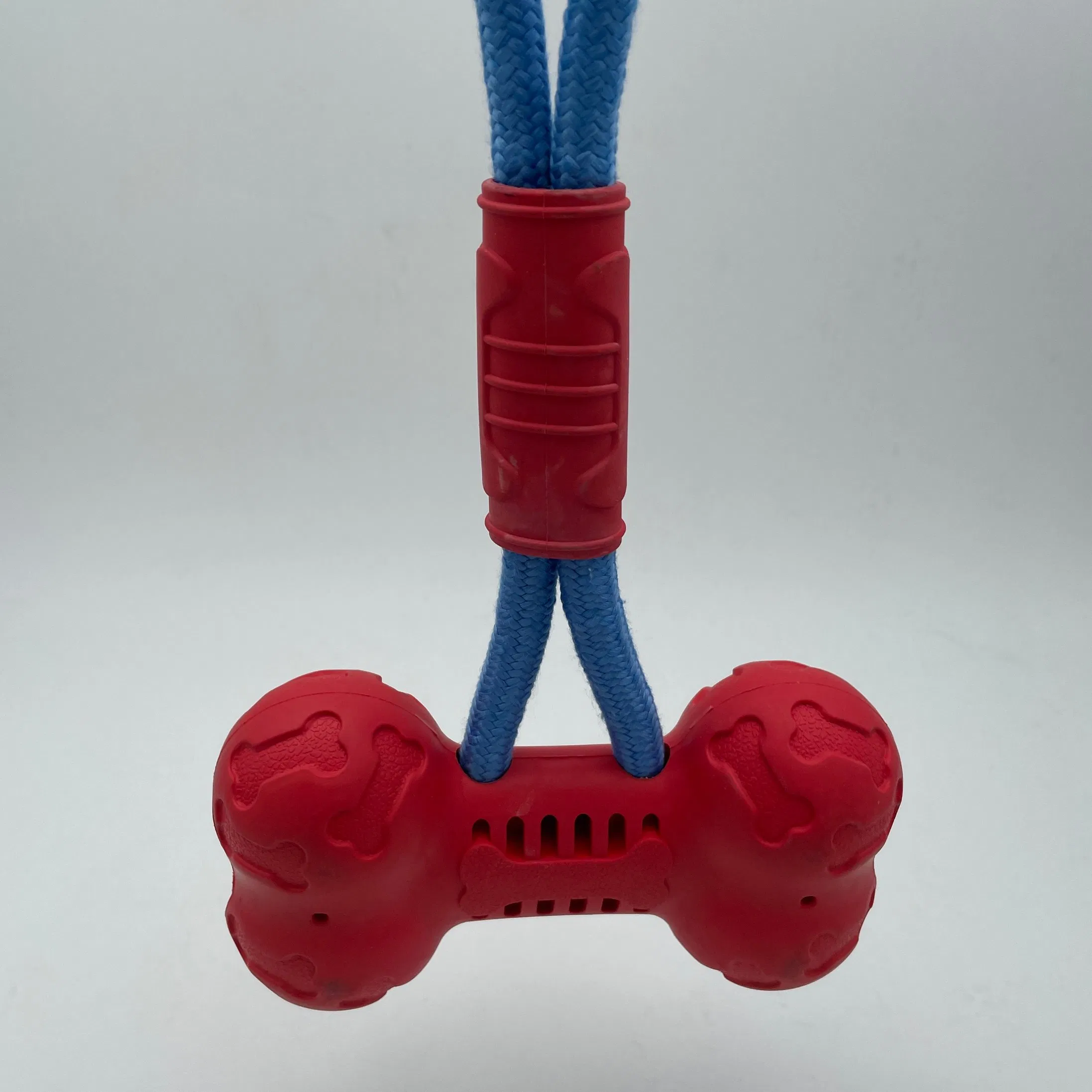 Newest Design Natural Rubber Bone Type Vocal Cord Dog Chews for Pet Playing