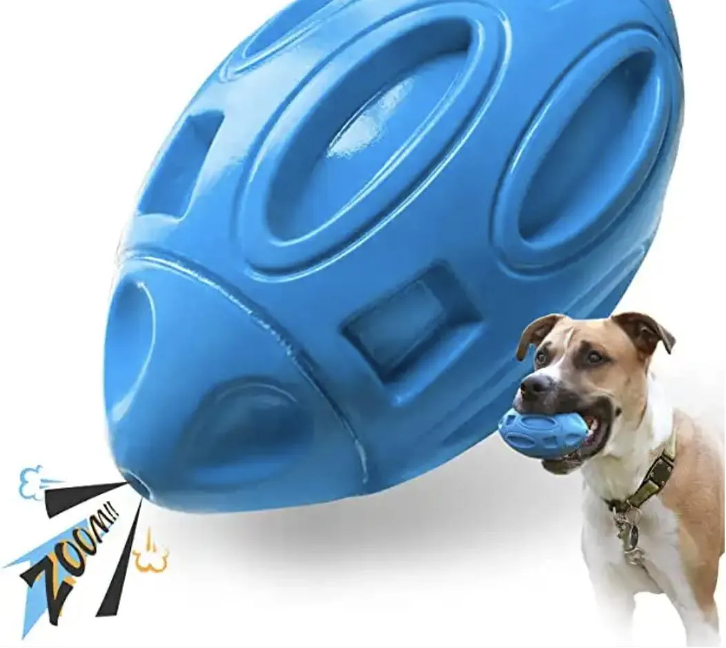 Squeaky Dog Toys for Aggressive Chewers Rubber Puppy Chew Ball