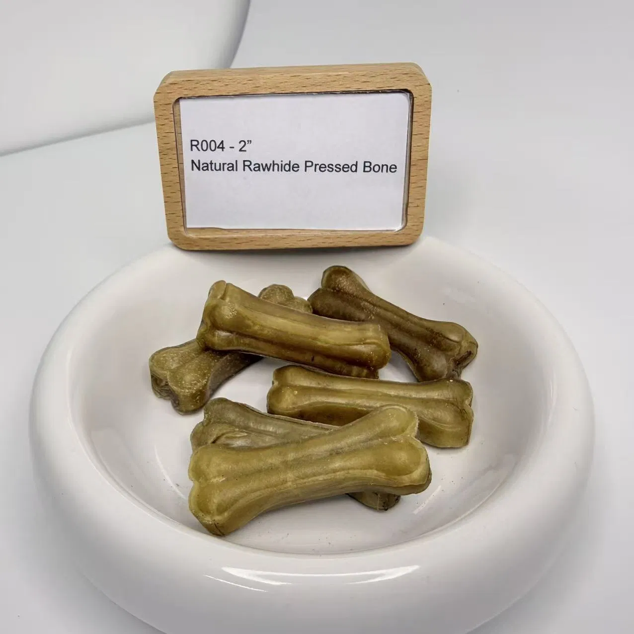 2 Inch Natural Rawhide Pressed Bone Dog Chews