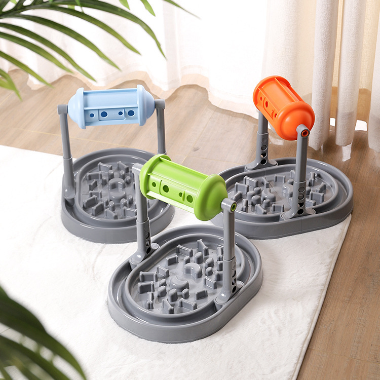 Pet Dog Cat Adjustable Interactive Roller Slow Feeder Dispensing Treat Toy